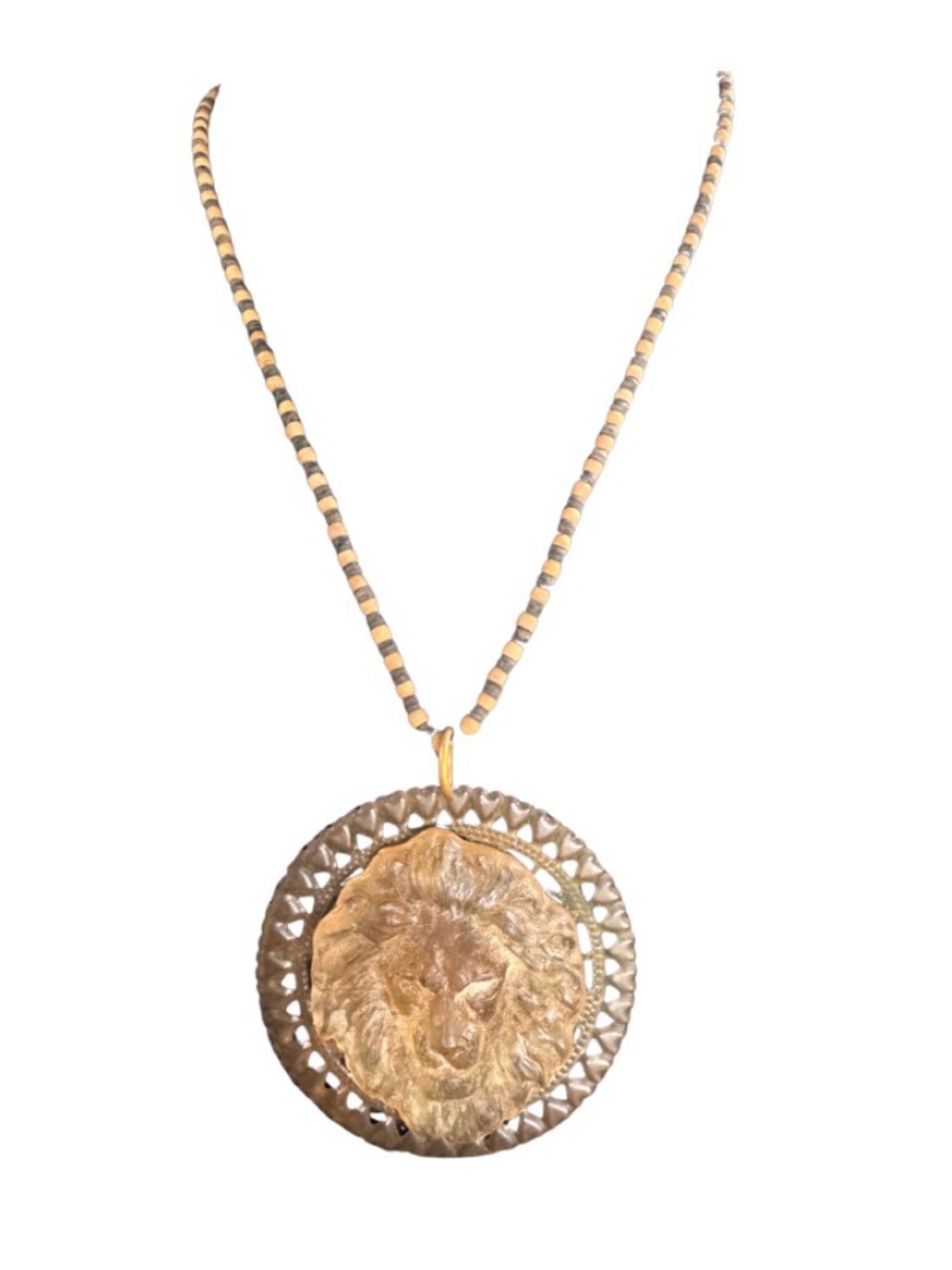Hand Crafted Acrylic Lion Head Necklace